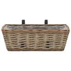 2 st Bloembak balkon plantenbak 40 cm bruin GRATIS BEZORGD!, Tuin en Terras, Bloembakken en Plantenbakken, Tuin, Kunststof, Minder dan 30 cm