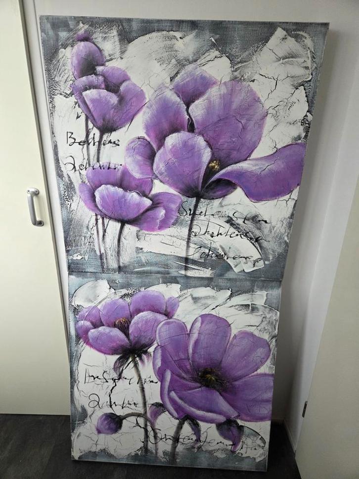 Bloemen schilderij, Antiek en Kunst, Kunst | Schilderijen | Klassiek, Ophalen of Verzenden