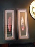 Twee ingelijste Afrikaanse maskers, Ophalen of Verzenden, Hout, Minder dan 50 cm, Minder dan 50 cm