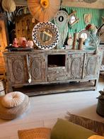 Gaaf India/Ibiza style dressoir, Ophalen, Nieuw, 25 tot 50 cm, 100 tot 150 cm
