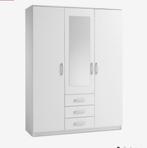Witte Kledingkast met Spiegel en Lades, Huis en Inrichting, Kasten | Kledingkasten, Kunststof, Ophalen of Verzenden, Zo goed als nieuw
