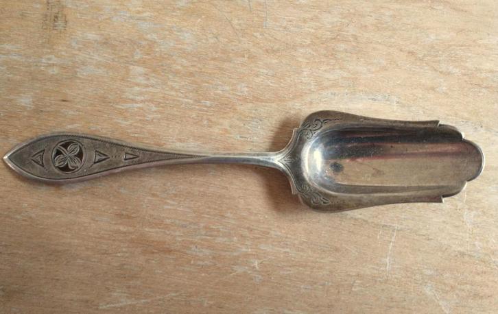 Zilveren suikerlepel art deco, Antiek en Kunst, Antiek | Goud en Zilver, Zilver, Ophalen of Verzenden