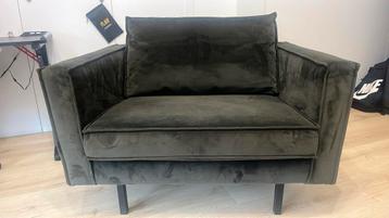 Fauteuil Velvet loveseat twee zitter donkergroen beschikbaar voor biedingen