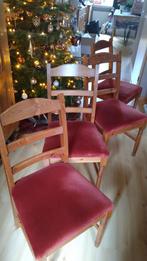 4 stevige houten stoelen GRATIS, Huis en Inrichting, Stoelen, Ophalen, Gebruikt, Bruin