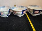 3 imari soepkommen met onderzetters of deksels, Antiek en Kunst, Ophalen