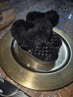 Zwarte baby laarsjes met bont - Maat 21, Kinderen en Baby's, Meisje, Laarsjes, Ophalen of Verzenden, Zo goed als nieuw