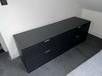 Zwarte IKEA Nordli kast met 4 lades - softclose, Huis en Inrichting, Ophalen, Overige materialen, Gebruikt, 150 tot 200 cm