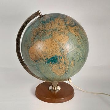 Scan Globe Denemarken 1970 - vintage wereldbol met papier beschikbaar voor biedingen