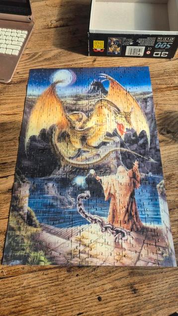 3D Legpuzzel - Tovenaar & Draak - 500 Stukjes beschikbaar voor biedingen