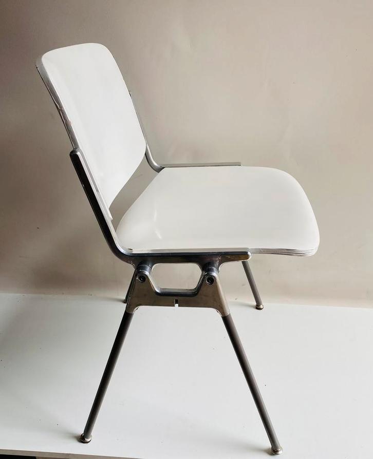 Castelli Italy stoel DSC 106 , meerdere op voorraad, Huis en Inrichting, Stoelen, Gebruikt, Vier, Hout, Metaal, Wit, Ophalen