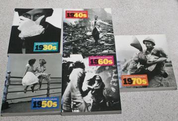 5 fotoboeken van decades 30 t/m 70. Hulton Getty Picture beschikbaar voor biedingen