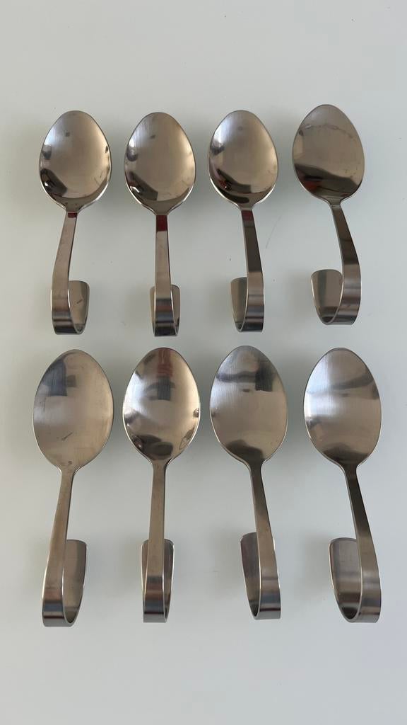 8 Zilverkleurige amuse lepels, Ophalen of Verzenden