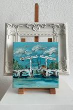 De magere brug ~ Amsterdam kleintje kunst ~ atelier, Ophalen of Verzenden, Nieuw, Schilderij, Minder dan 50 cm