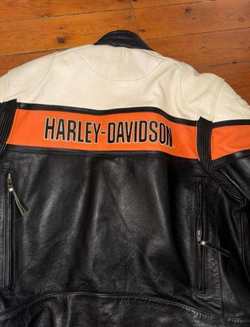 Zeldzame originele leren  vintage Harley Davidson jas zgan beschikbaar voor biedingen