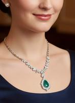 Prachtig massief zilveren collier met agaat en zirkonia’s, Ophalen of Verzenden, Zo goed als nieuw, Zilver