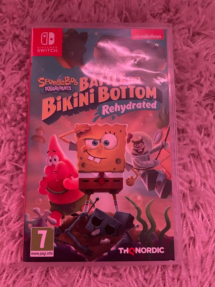 Spongebob Battle for Bikini Bottom Switch — nintendo game, Spelcomputers en Games, Games | Nintendo Switch, Zo goed als nieuw