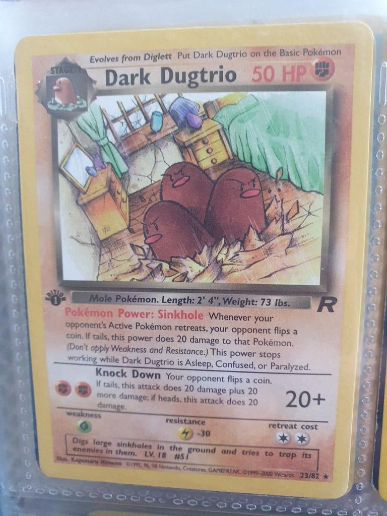 Dark Dugtrio 1st Edition, Ophalen of Verzenden, Gebruikt, Losse kaart