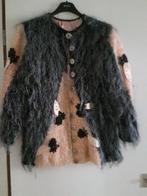 Vintage handgebreid vest/ jasje, gevoerd, 42/44, chique, de, Maat 42/44 (L), Zo goed als nieuw, Verzenden
