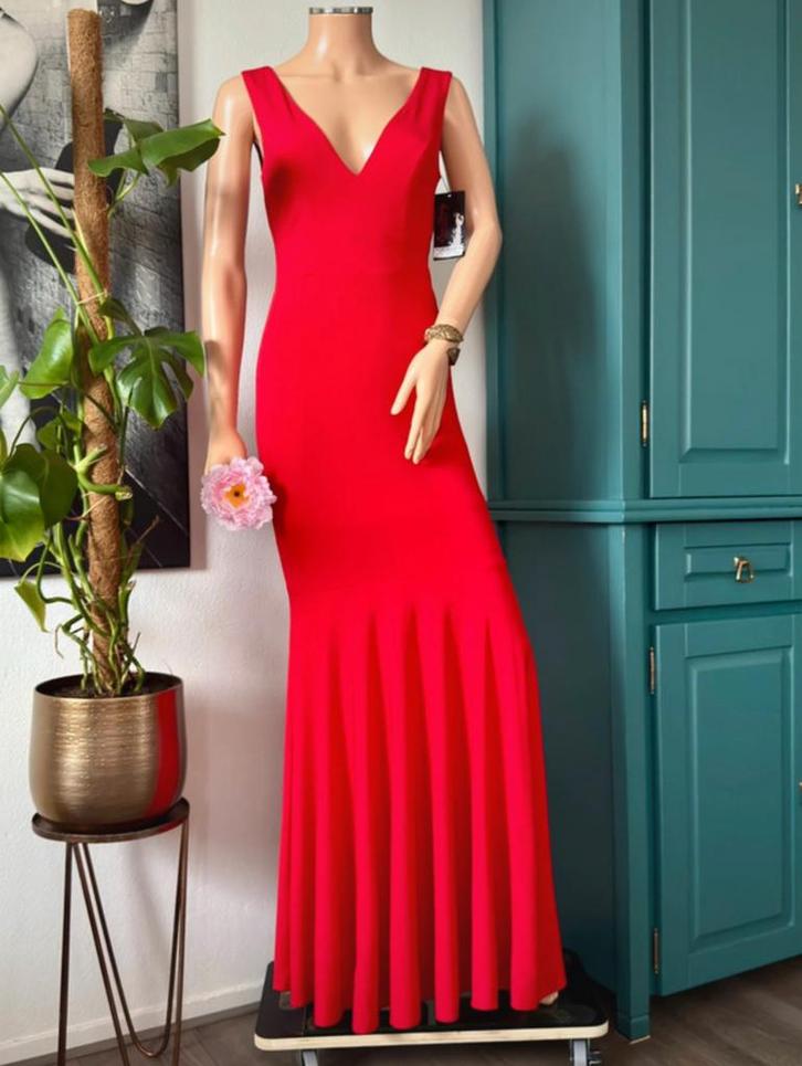 EVER PRETTY knalrode jurk maat S tot L, Kleding | Dames, Jurken, Nieuw, Maat 38/40 (M), Rood, Onder de knie, Ophalen of Verzenden