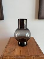 Zwart rookglazen vaas, Zwart, Ophalen of Verzenden, Minder dan 50 cm, Glas