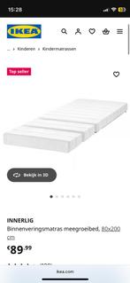 Meegroei matras 80x200 ikea, Ophalen, Eenpersoons, Zo goed als nieuw, 80 cm