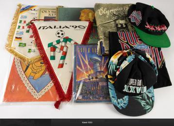 Sport memorabilia - NFL, OS 1932 en 1952 , WK 1990 etc.) beschikbaar voor biedingen
