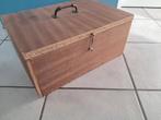 Houten kist met handvat, Huis en Inrichting, Woonaccessoires | Kisten, Minder dan 50 cm, Gebruikt, Minder dan 50 cm, Ophalen of Verzenden