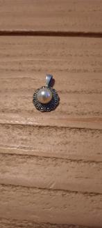 Antiek, 925 zilveren hangertje met zoetwaterparel., Ophalen of Verzenden, Zilver, Hanger, Met edelsteen
