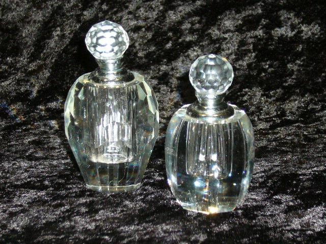 Oleg Cassini Crystal Perfume Bottles, Verzamelen, Parfumverzamelingen, Zo goed als nieuw, Miniatuur, Ophalen