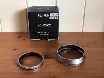 Fuji Fujifilm X100 zonnekap  LH-X100 en adapterring  AR-X100 beschikbaar voor biedingen