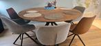 6 stoelen - table chairs, Ophalen, Metaal, Zo goed als nieuw, Vijf, Zes of meer stoelen
