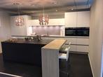 Keuken eiland greeploos wit hoogglans incl apparatuur NIEUW, Ophalen, Overige materialen, Wit, Overige typen