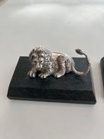 Zilveren Leeuwen op Sokkel +1900 met keur, Ophalen of Verzenden, Zilver