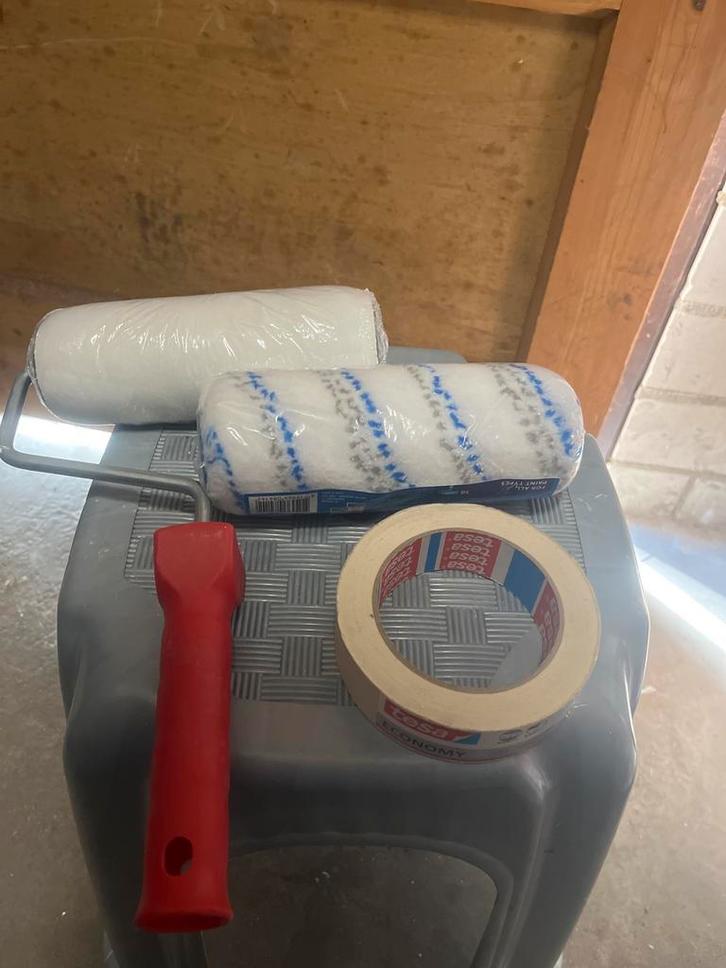 Muurverfset: Roller, Vachtrollers & Tape, Doe-het-zelf en Verbouw, Schildersmaterialen, Nieuw, Verfroller, Ophalen of Verzenden