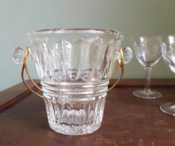 Vintage frans ijsemmertje, kristal beschikbaar voor biedingen