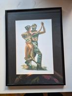Schilderij van dansend paar in lijst, Ophalen of Verzenden