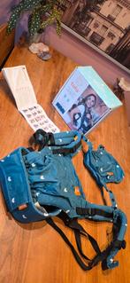 Tula Free to Grow Draagzak , kleur petrol, hartjes, playdate, Overige merken, Buik of Rug, Ophalen of Verzenden, Zo goed als nieuw