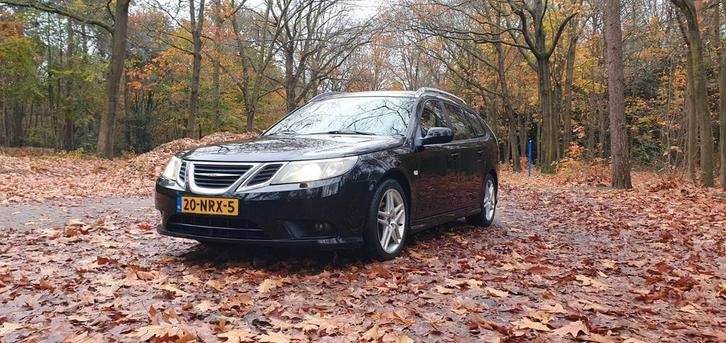 Saab 9-3 1.9 TID 88KW Sport Estate 2010 Zwart, Auto's, Saab, Particulier, Saab 9-3, Diesel, C, Stationwagon, Handgeschakeld, Origineel Nederlands