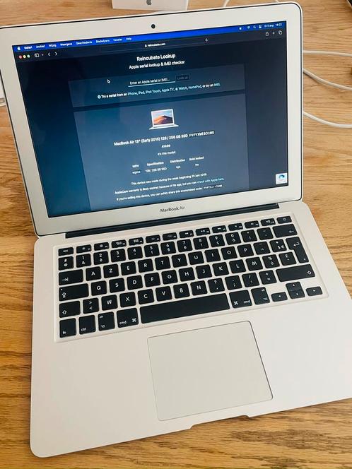 MacBook Air 2017 A1466 EMC 3178 AZERTY + EXTERNE MONITOR, Computers en Software, Apple Macbooks, Zo goed als nieuw, MacBook Air