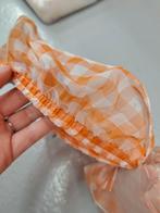 Oranje Geblokte Randjes Stof - 28 Meter, Oranje, Ophalen of Verzenden, Minder dan 30 cm, Nieuw