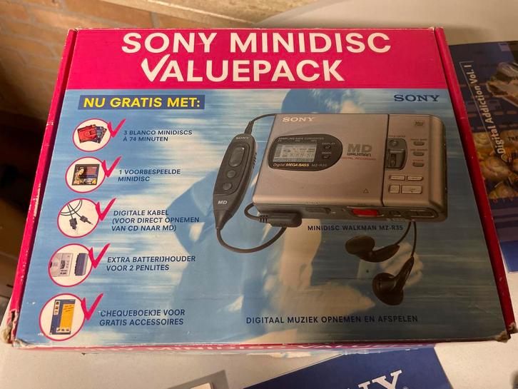 Sony Minidisc Recorder MZ-R35 Valuepack *S, Audio, Tv en Foto, Walkmans, Discmans en Minidiscspelers, Minidisc-recorder, Ophalen of Verzenden
