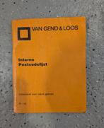 Van Gend & Loos interne postcodelijst, Verzamelen, Merken en Reclamevoorwerpen, Ophalen of Verzenden, Overige typen