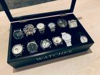 8 verschillende horloges inclusief box, Sieraden, Tassen en Uiterlijk, Horloges | Heren, Overige merken, Overige materialen, Ophalen of Verzenden