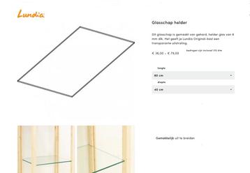Lundia schap glas 80x40 in zeer nette staat beschikbaar voor biedingen