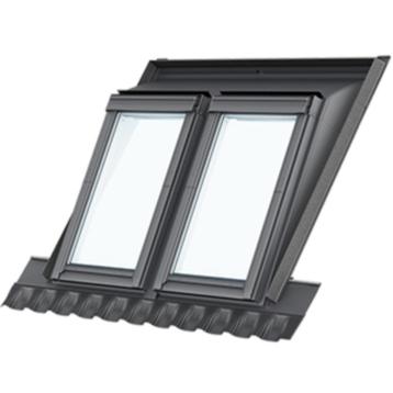 VELUX EAW MK06 6021E DAKKAPEL DUBBEL COMPLETE SET beschikbaar voor biedingen