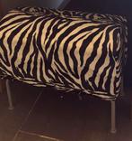 Zebra poefje, Huis en Inrichting, Ophalen, Zo goed als nieuw, Stof, Rechthoekig