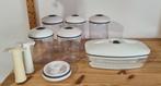 Set vacuüm potten + marinade schaal., Huis en Inrichting, Keuken | Potten en Pannen, Ophalen of Verzenden, Overige materialen