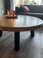 Masief eiken tafel industrieel, Huis en Inrichting, Tafels | Salontafels, Ophalen, 100 tot 150 cm, Zo goed als nieuw, Industrueel