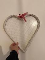 Decoratief wit hart met rood lint, Ophalen of Verzenden, Zo goed als nieuw