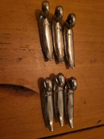 Zilverkleurige Bestekhouders (6 stuks) beschikbaar voor biedingen